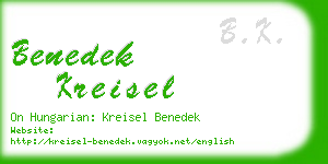 benedek kreisel business card